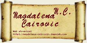 Magdalena Čairović vizit kartica